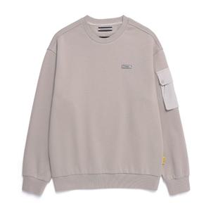 내셔널지오그래픽N251USW900 NRN 소매포켓 세미오버핏 맨투맨 OAK BEIGE