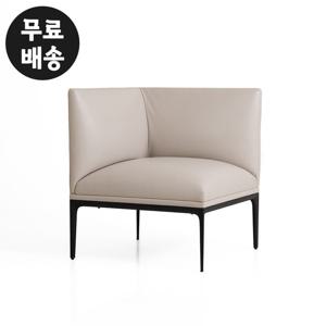 뷰즈 가죽 코너형 소파 1인용 거실 쇼파 카페(크림)