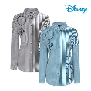 [디즈니골프] 여성 스트라이프 스판 셔츠 DM1LSH001