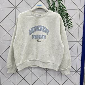 [에꼴리에]에꼴리에 주니어 블루 레터링 특양면 맨투맨티 25A075