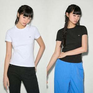 [타미진] T32F1TTO05TWT2YBL 여성 슬림 저지 반팔 티셔츠