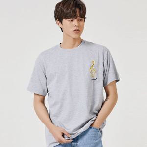 키밍 음표 음악 그래픽 반팔티 레이어드