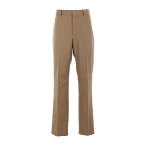 페라가모 카키 그린 코튼 캔버스 스트레이트 팬츠 144321 004 P