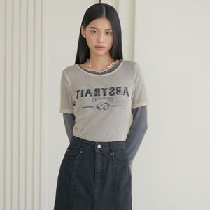 [에고이스트]메쉬 셔링 반팔 레이어드형 티셔츠(ER1CL262)