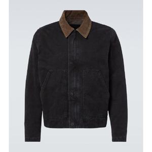 생로랑 코듀로이 트리밍 코튼 캔버스 재킷 P00968254