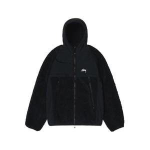 스투시 쉐르파 패널드 후드 자켓 블랙 118530