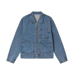 스투시 데님 집 워크 자켓 워시드 블루 115682