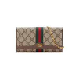 구찌 오피디아 GG 체인 지갑 베이지 에보니 브라운 546592-96IWS-8745