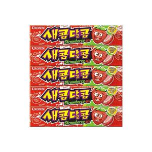 크라운 새콤달콤 딸기 29g x 5개 / 츄잉캔디