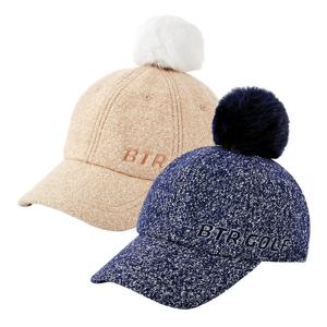 비티알 BTR 여성 골프웨어 겨울 퍼 방울 캡모자