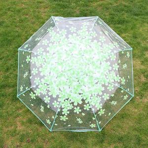 꽃비 3단 투명 우산 인쇄판촉물 단투명우산 자동우