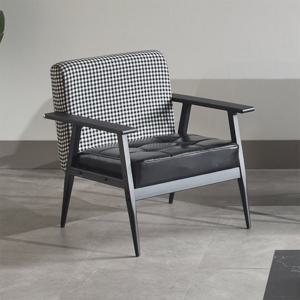 파로마 네오 알토 1인 체크 패브릭 소파 스틸 프레임 NES1553