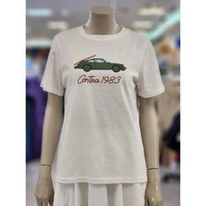 SOUP 여성 카 프린팅 반팔 티셔츠 OB5STT4