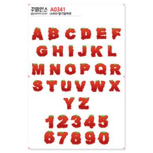아트박스/꾸밈인스 A0341-꾸밈인스스티커_딸기알파벳