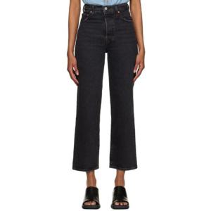 25 FW 리바이스 여성 블랙 립케이지 데님 진 231099F069096