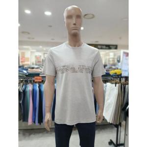 크로커다일 세이브존05 가슴 원 포인트 라운드 베이지색 티셔츠 AATS2483 82