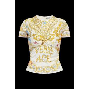 베르사체 세이프티 핀 디테일 크루넥 탑 10180811A15210 5K640 TP944714909