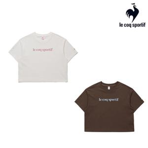 [르꼬끄] 여성 에슬레저 루즈핏 면 크롭 반팔티 QQ322ORS83