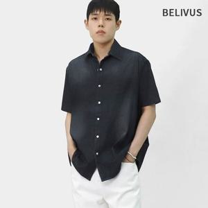 빌리버스 남성 데님 셔츠 워싱 캐주얼 반팔 청남방 BXR051