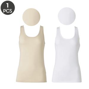 트라이 여성 면런닝 나시 민소매 조끼 여 런닝 에티켓 메리야스 백색 살색