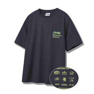 [지프]JP2TSU101 네온컬러 프린트 2024년 다크그레이 티셔츠_SC