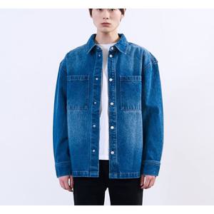 [플랙진]남성 데님 셔켓 WASHED DENIM SHIRKET (PJTI1LSL01M)