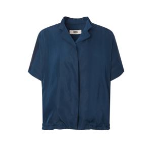 닥스 여성 25SS 실크네이비 히든버튼 반소매 셔츠 DLSH5B509N2