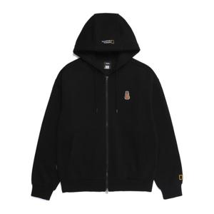 내셔널지오그래픽 N253UFT910 동물 와펜 후드 집업 BLACK
