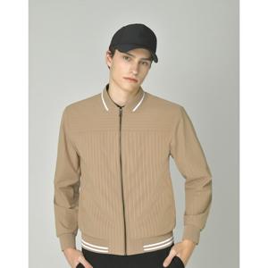 헤지스 골프 25FW 카멜 남성 핀스트라이프 스태디움 점퍼 HUJU5C614CM