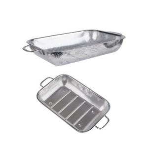 직사각 타공 바스켓-대(약41x25.5x6cm) 스텐