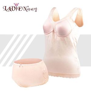 인견쿨매쉬 몰드브라런닝 노라인팬티 세트