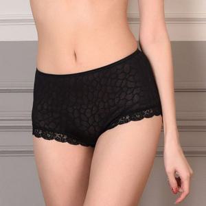 (린다)(PT3076)파워네트 호피 레이스 홑겹 팬티