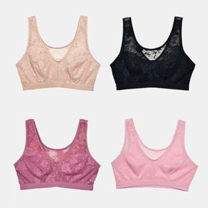 런닝형 풀컵 플라워 디자인 인견원단 B컵 브라 0354af