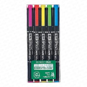 제브라 옵텍스케어 형광펜 트윈팁 5색_선명하고 변색X