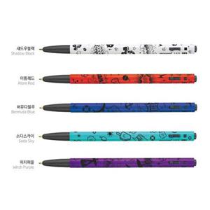 모나미 153 볼펜 카툰 5컬러 세트