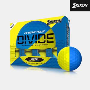 [던롭스포츠코리아정품]스릭슨 Q-STAR 투어 5 디바이드 골프볼[남여공용][옐로우&블루][3피스 12알]