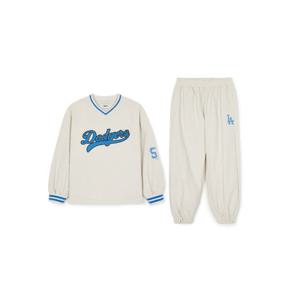 MLB키즈긴팔티 NQK 7AS2V0444-07CRM 바시티 우븐 맨투맨 셋업 LA다저스