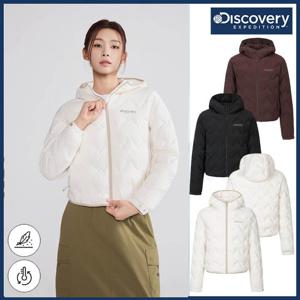 디스커버리 25FW 겨울 신상 여성 세미오버핏 티베른 튜브구스다운 세미크롭 후드 경량패딩 점퍼/자켓/퀼팅/캐주얼 DXMIA DWDJ84056