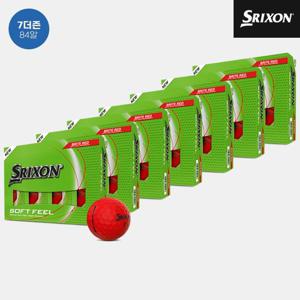 [7더즌 84알]던롭코리아 정품 스릭슨 소프트 필 14 브라이트 골프볼[남여공용][레드][2피스]