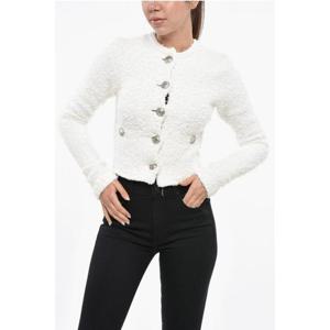 발렌시아가 트위드 크롭 자켓 793604 T3328 9000 White