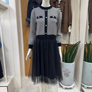 클리지 DP01 다이아몬드 버튼 니트 원피스 CP7WOP03