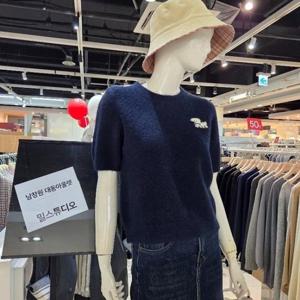 밀스튜디오 DP02 강아지포인트 반팔 라운드니트 LRAKTS107