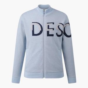 M 데상트골프자켓 GQC DP42MFKOO7-LBLG 남성 타이포그래픽 풀집업 방풍 가디건 / Light Blue