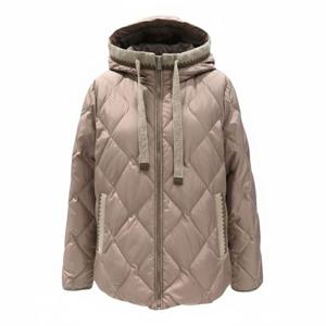 [엠씨]후드 니트배색 오리털패딩 M54D064