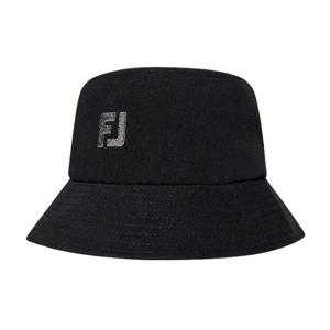 풋조이골프모자 NQC FLJMA3803-BLACK 로고 버킷햇