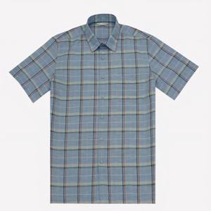 [크로커다일남성]마드라스체크빈팔남방 CDAABWS2435_IC