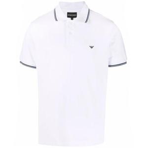 25FW 루버 로고 라이닝 카라 티셔츠 화이트 8N1FB3 1JPTZ 0100