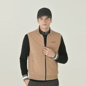 헤지스골프  카멜 남성 리버시블 방풍 니트 베스트 집업(HUSW5D715CM)