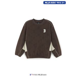 [MLB키즈US] (7AMTM0856-43BRS) 아웃도어 모노그램 플리스 맨투맨 아동맨투맨 키즈맨투맨