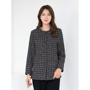 [모슬린]엄마옷 라운드 트위드 A라인 자켓 509FGH191 마담/중년